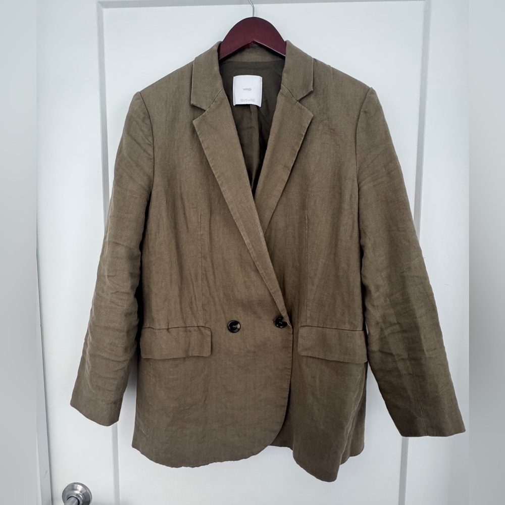 Mango Linen Blazer Size L